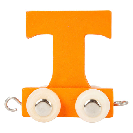 Small foot - train de lettres en bois orange - t - 12 pièces