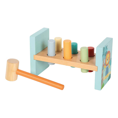 Small foot - banc marteau en bois jungle friends fsc