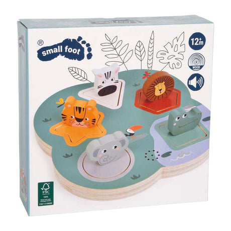 Small foot - puzzle safari en bois avec sons d'animaux 3D
