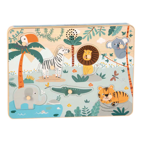Small foot - puzzle safari en bois avec sons d'animaux