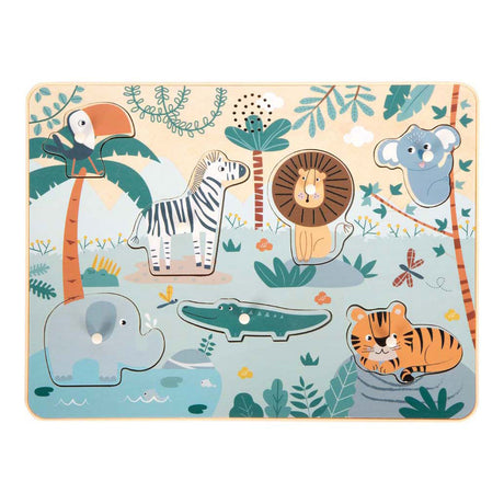 Small foot - puzzle safari en bois avec sons d'animaux