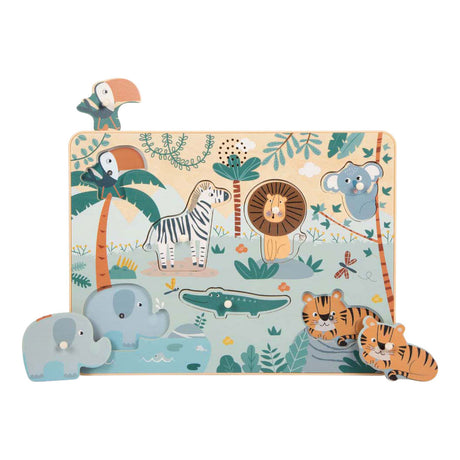 Small foot - puzzle safari en bois avec sons d'animaux