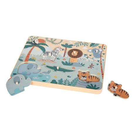 Small foot - puzzle safari en bois avec sons d'animaux
