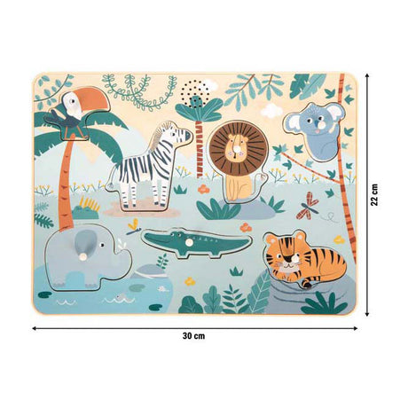Small foot - puzzle safari en bois avec sons d'animaux