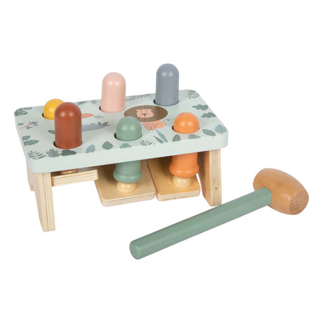 Small foot - banc marteau en bois jeu safari fsc