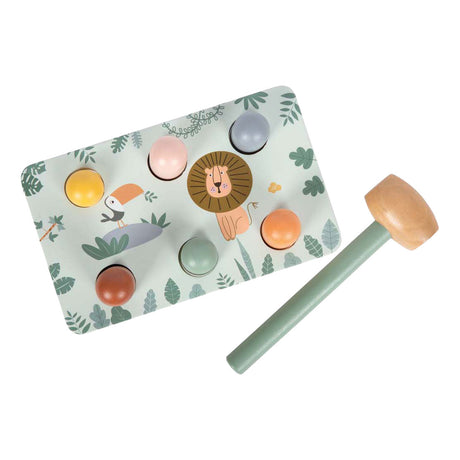 Small foot - banc marteau en bois jeu safari fsc