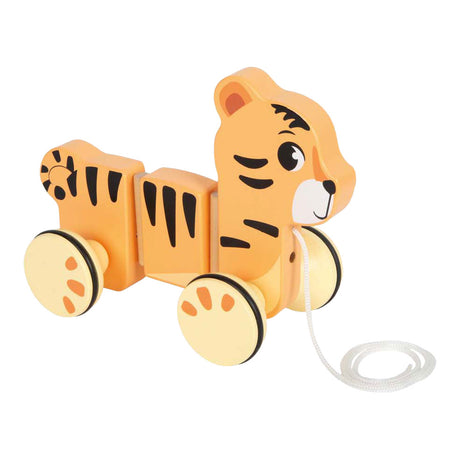 Small foot - animal de trait en bois tigre safari fsc