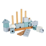 Small foot - maison empilable en bois bleu - 18 pcs.