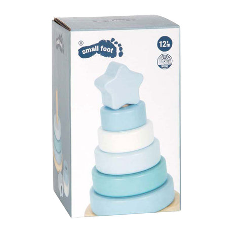 Small foot - tour empilable en bois bleu - 7 pcs.