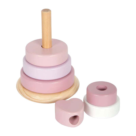 Small foot - tour empilable en bois rose - 7 pcs.