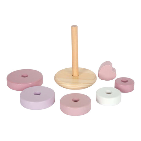 Small foot - tour empilable en bois rose - 7 pcs.