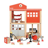 Small foot - grande caserne de pompiers en bois avec accessoires