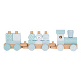 Small foot - train en bois bleu