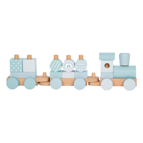 Small foot - train en bois bleu
