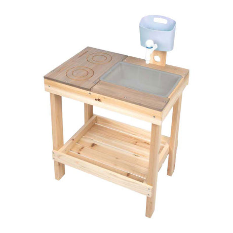 Cuisine en terre cuite et table de jeu Small Foot pour s'amuser en plein air.