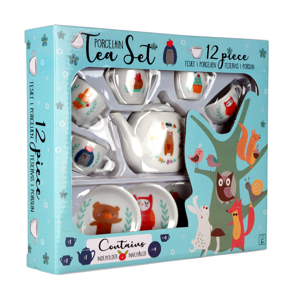 Service à thé en porcelaine 12 pièces