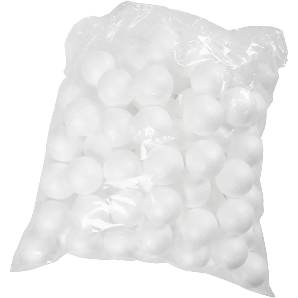 Boules Creativ company, d 4 cm, blanches, 100 pièces 1 boîte