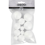 Boules de styropors blancs, 12e.