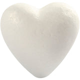 Coeurs Creativ company, h : 8 cm, d : 4,5 cm, l : 8 cm, blanc, 5 pièces 1 boîte