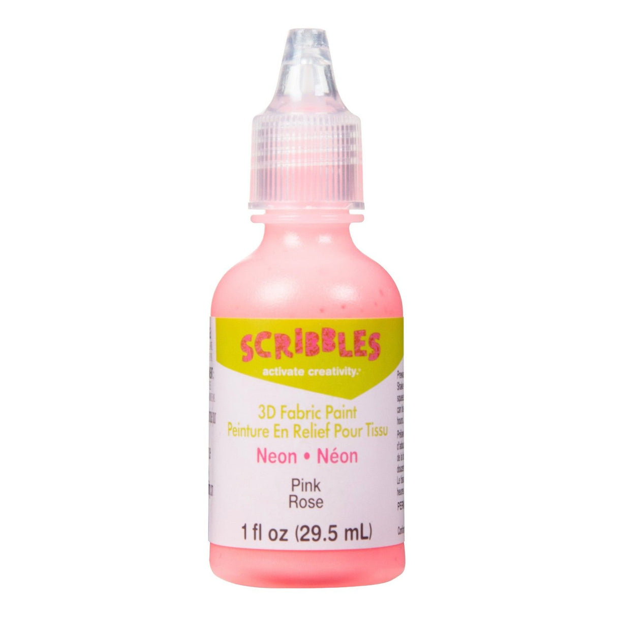 Scribbles • Peinture textile 3D néon 29,5ml rose