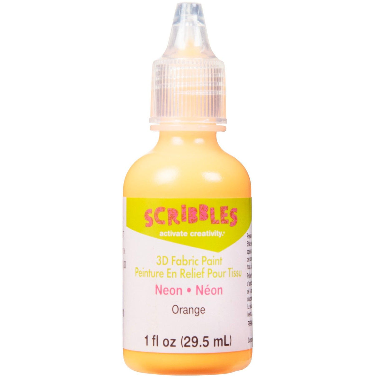 Scribbles • Peinture textile 3D néon 29,5ml orange