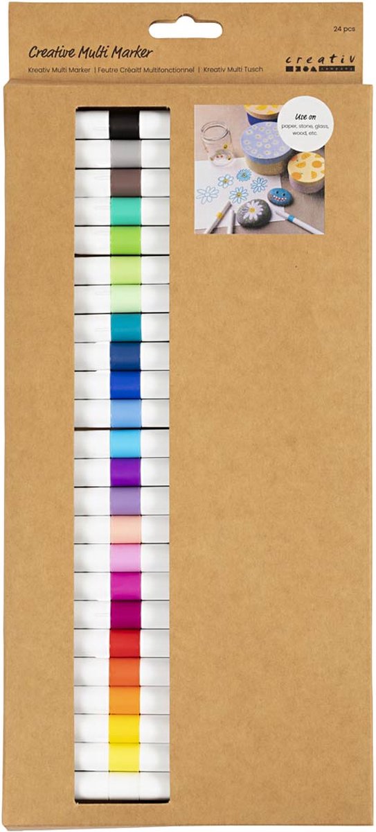 Société Creativ https : www.ccobby.nl creative-multi-marker-line-thickness-4-mm-various-colors-24-piece-1-box