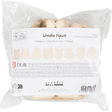 Figurines en bois Creativ company, échantillons, h : 12,4 cm, épaisseur 3 mm, 24 pièces 1 boîte