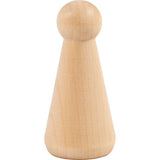 Figurine en bois Creativ company, en forme de cône, h : 8 cm, 3 pièces 1 boîte