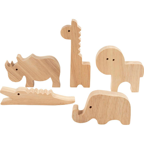 Creativ company animaux en bois, safari, h : 3-14,5 cm, épaisseur 2 cm, 10 pièces 1 boîte