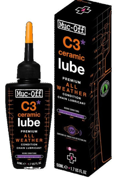 Huile de chaîne Muc-off C3 lubrifiant tous temps céramique 50ml