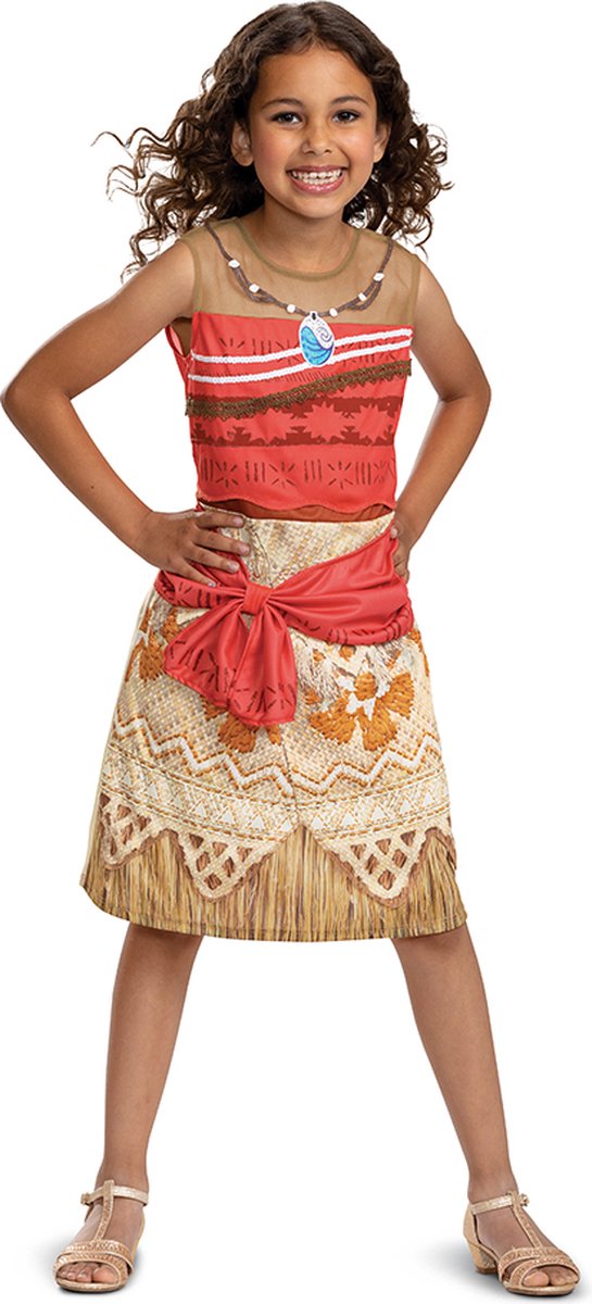 Déguisement Disney classique Vaiana fille orange 3-4 ans