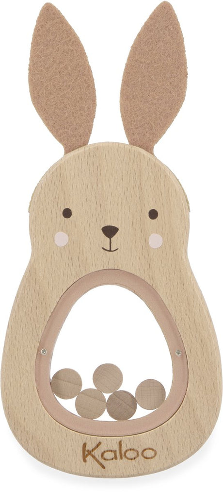 Kaloo petites chansons - hochet - hochet en bois - lapin