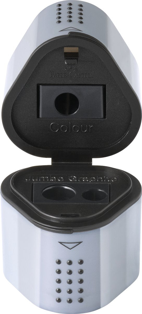 Taille-crayon Faber-Castell - trio grip - argent - fc-183897