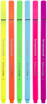 Bruynzeel set de feutres fins néon 6 couleurs