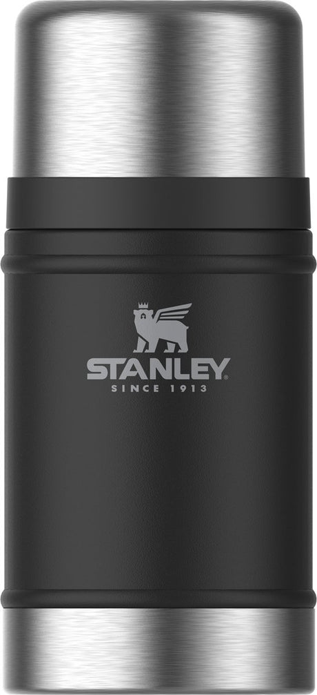 Pot alimentaire Stanley classic légendaire 0,7 l - boîte à lunch thermos garde au chaud pendant 15 heures - le couvercle sert de bol - récipient alimentaire étanche - sans BPA - passe au lave-vaisselle - noir mat