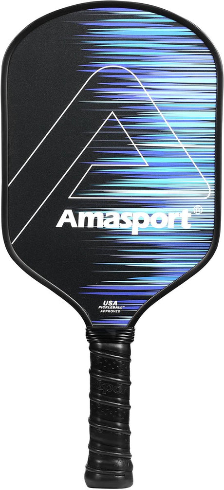 Pagaie de pickleball Ama sport pa016-dnp bleu – pagaie en carbone – contrôle de puissance –