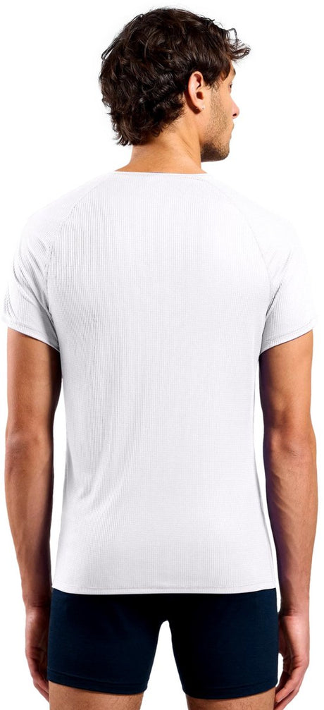 Odlo chemise de base active légère à col rond et manches courtes - homme - blanc - m
