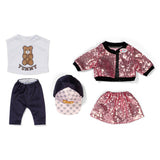 Tenue glamour bébé né 43cm | 2 pièces
