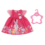 Robe baby born fleurs 43 cm | 2 pièces
