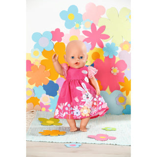 Robe baby born fleurs 43 cm | 2 pièces