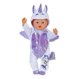 Puch baby born combinaison licorne 43 cm | 2 pièces