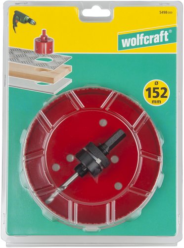 Wolfcraft - scie cloche 152 mm - foret bim 152 mm - 5498000