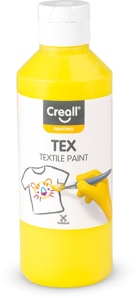 Peinture textile Creall jaune, 250ml