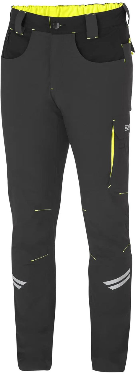 Sparco pantalon de travail tech light kansas - noir - vert