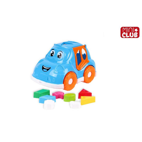 Voiture de tri en forme de mini club 25,5x17x15,5cm bleu