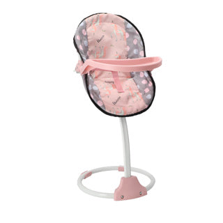 Chaise de poupée 3 en 1 gris rose 42x40x40 cm
