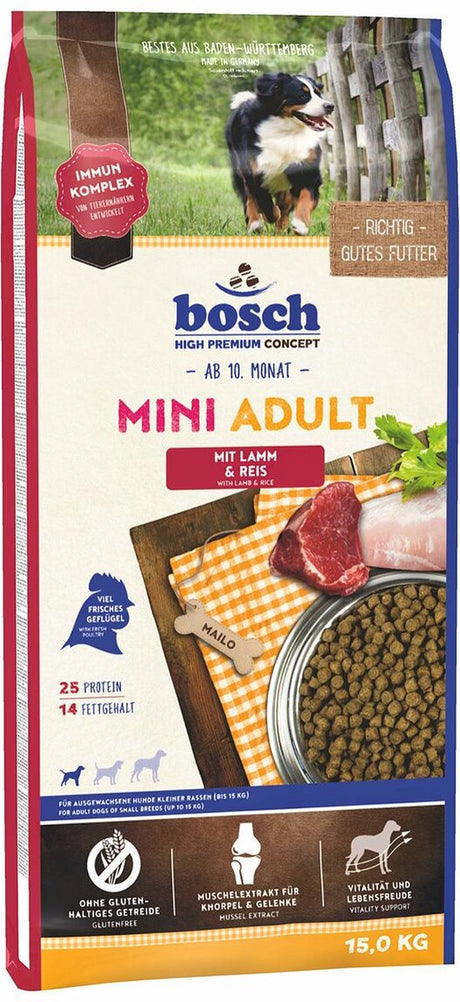 Bosch hpc mini adulte avec voyage lamm | hundetrockenfutter pour leurs propres races plus petites (jusqu'à 15 kg) | 1x15kg