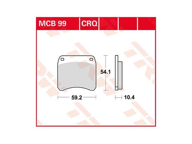 Plaquettes de frein TRW MCB 99 plaquette de frein MCB 99 CRQ Hyper Carbon Racing