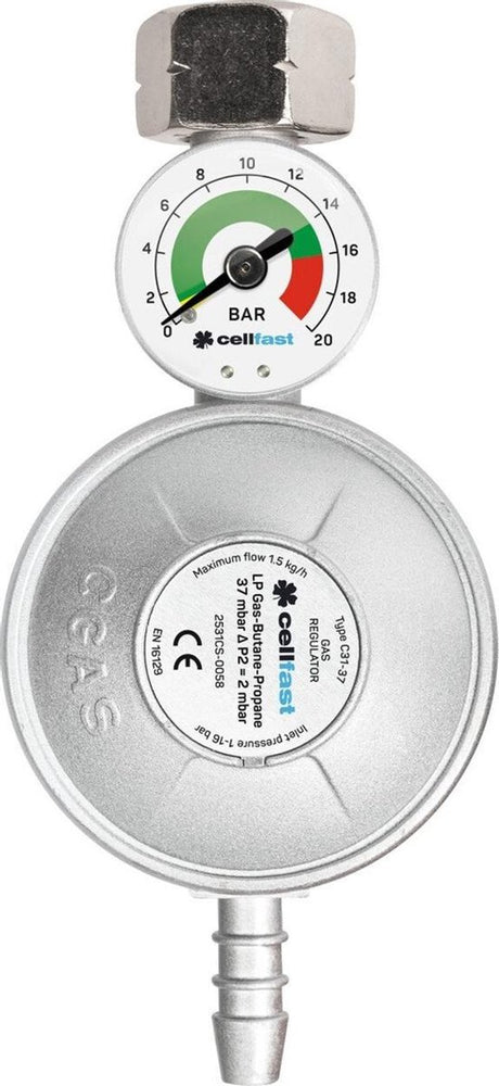 Détendeur de gaz Cellfast avec manomètre GPL propane butane