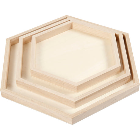 Creativ Company Plays en bois divers, ensemble de 3
